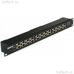MaxLink Gigabit POE panel 12 portů, 1U pro rack 19
