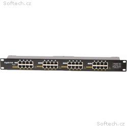 MaxLink Gigabit POE panel 16 portů, 1U pro rack 19