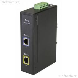 MaxLink DIN30 PoE injektor - 12-48VDC, 802.3af, at