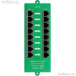 MaxLink Gigabitový 8-portový PoE panel, 802.3af, a