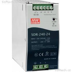 MEAN WELL SDR-240-24 Spínaný zdroj na DIN lištu, 2