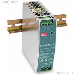 MEAN WELL EDR-120-24 Spínaný zdroj na DIN lištu, 1