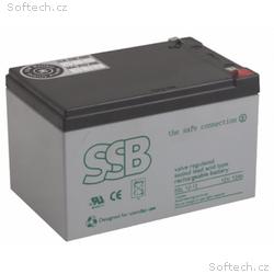 SSB olověná baterie AGM 12V 12Ah, životnost 10-12l