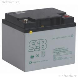 SSB olověná baterie AGM 12V 45Ah, životnost 10-12l