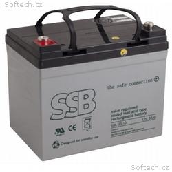 SSB olověná baterie AGM 12V 33Ah, životnost 10-12l