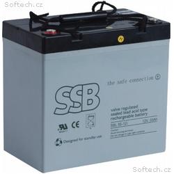 SSB olověná baterie AGM 12V 55Ah, životnost 10-12l