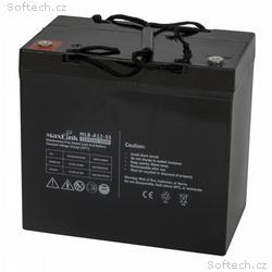 MaxLink olověná baterie AGM 12V 55Ah, M6