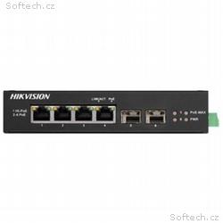 Hikvision DS-3T0506HP-E, HS, průmyslový PoE switch