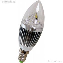 EuroLight LED žárovka E27, 5W, 3000k - svíčka