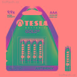 TESLA GOLD alkalická baterie AAA (LR03, mikrotužko