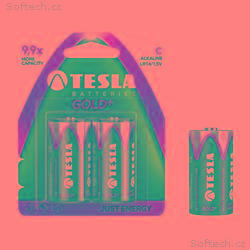 TESLA GOLD alkalická baterie C (LR14, malý monočlá
