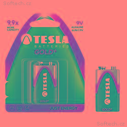 TESLA GOLD alkalická baterie 9V (6LR61, 9V)