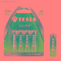 TESLA SILVER alkalická baterie AA (LR06, tužková b