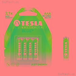 TESLA BLUE zinek-karbonová baterie AAA (R03, mikro