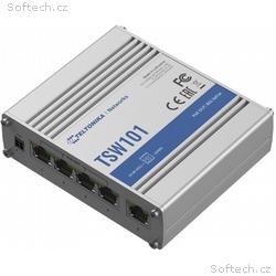 Teltonika TSW101 Průmyslový PoE switch bez managem