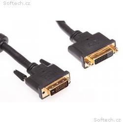 Kabel DVI prodlužovací, DVI-D dual link M-F, 5m