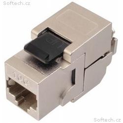 Solarix samořezný keystone CAT6A STP RJ45, černý 