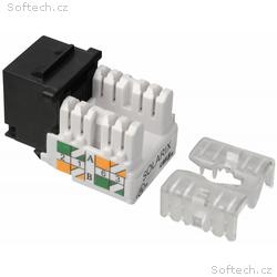 Solarix zařezávací keystone CAT5E UTP RJ45, černý,
