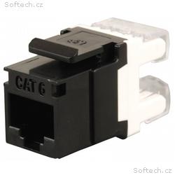Solarix zařezávací keystone CAT6 UTP RJ45, černý 
