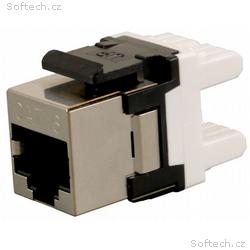 Solarix zařezávací keystone CAT6 STP RJ45, černý 
