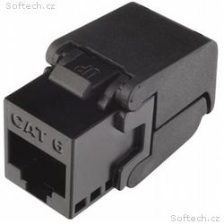 Solarix samořezný keystone CAT6 UTP RJ45, černý 