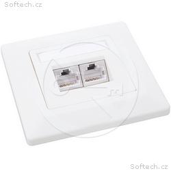 Solarix zásuvka CAT5E STP 2 x RJ45 pod omítku bílá