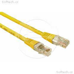 Solarix patch kabel CAT5E UTP PVC 0,5m žlutý non-s