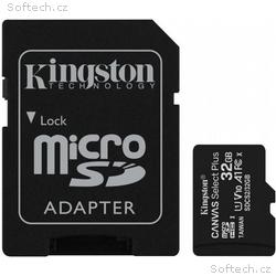 KINGSTON 32GB microSDHC CANVAS Plus Memory Card 10