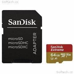 SanDisk Extreme, micro SDXC, 64GB, UHS-I U3, Class