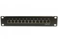 XtendLan Patch panel 10", 12 portů, 1U, Cat6, stín