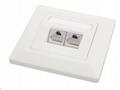 Zásuvka Solarix CAT5E STP 2 x RJ45 pod omítku bílá