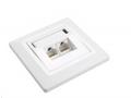 Zásuvka Solarix CAT5E UTP 2 x RJ45 pod omítku bílá