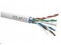 Instalační kabel Solarix FTP, Cat6, drát, PVC, cív
