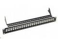 19" modulární neosazený patch panel Solarix 24 por
