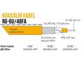 Koaxiální kabel RG-6U, 48FA 6,5 mm, duální stínění