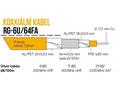 Koaxiální kabel RG-6U, 64FA 7 mm, trojité stínění,