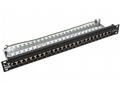19" Patch panel LYNX 24port, STP, Cat6A, krone, če