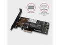 AXAGON PCEM2-D, PCIe x4 - M.2 NVMe M-key + SATA B-