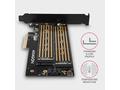 AXAGON PCEM2-D, PCIe x4 - M.2 NVMe M-key + SATA B-