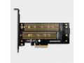 AXAGON PCEM2-D, PCIe x4 - M.2 NVMe M-key + SATA B-