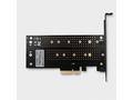 AXAGON PCEM2-D, PCIe x4 - M.2 NVMe M-key + SATA B-