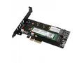 AXAGON PCEM2-DC, PCIe x4 - M.2 NVMe M-key + SATA B
