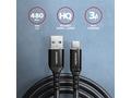 AXAGON BUCM-AM15AB, HQ kabel USB-C <-> USB-A, 1.5m