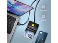 AXAGON CRE-SM3N, USB-A FlatReader čtečka kontaktní