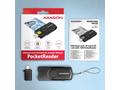 AXAGON CRE-SMP2A, USB-A PocketReader 4-slot čtečka