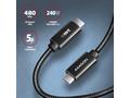 AXAGON BUCM2-CM15AB, CHARGE kabel USB-C <-> USB-C,