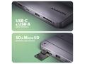 AXAGON HMC-6GM2, USB 10Gbps hub, USB-A, USB-C, HDM