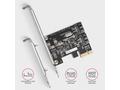 AXAGON PCES-SJ2, PCIe řadič - 2x interní SATA 6G p