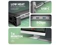Axagon HMC-10HLS, USB 5Gbps hub, 4x USB-A, USB-C, 