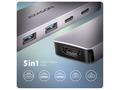 AXAGON HMC-5H60, USB 5Gbps hub, porty 2x USB-A, 1x